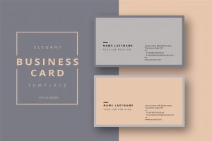 Trendy minimal abstract business card template. Modern corporate stationery id layout with geometric pattern. Vector fashion background design with information sample name text.